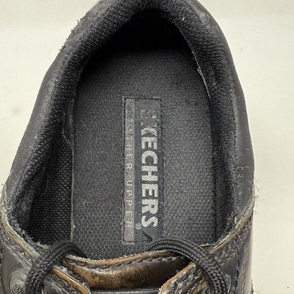 Skechers Chunky Platform Lug Sole Shoes Mens 10 Brown Leather Oxford Vintage Y2K main image 4